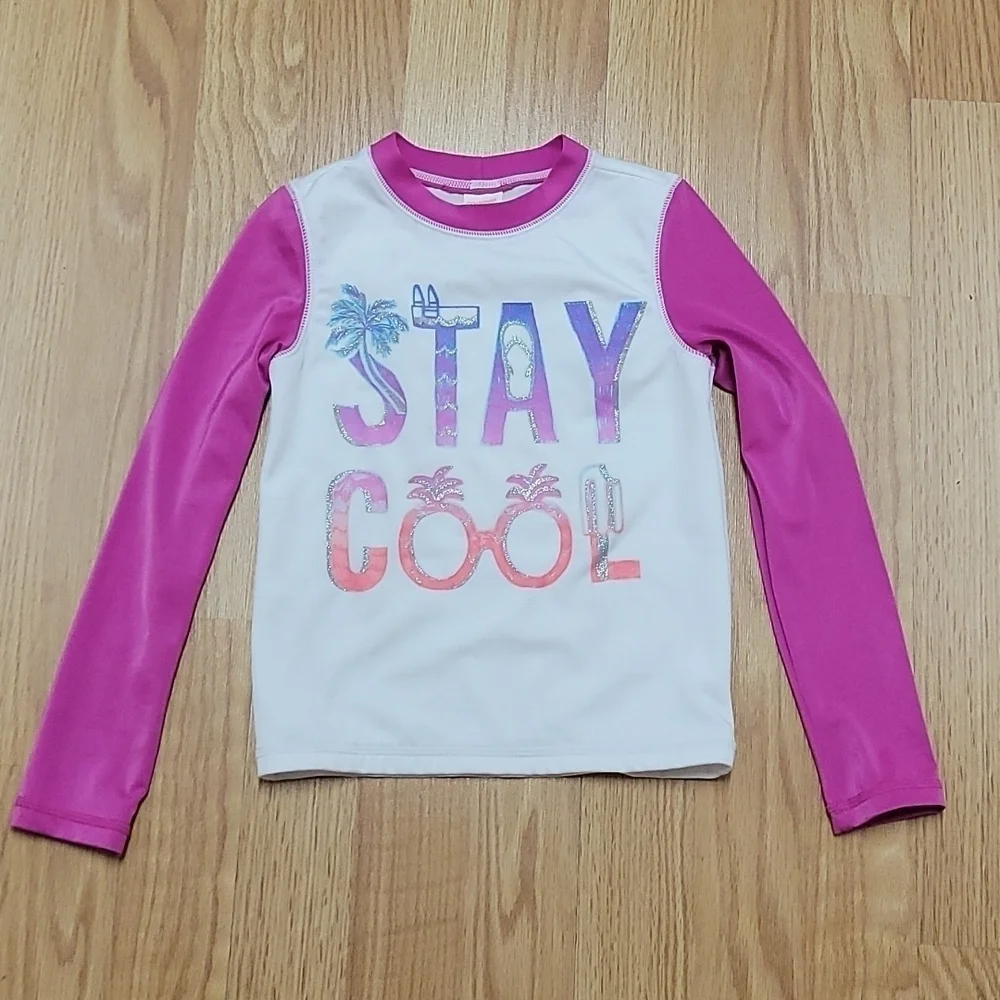 New Gymboree swim shirt size small 5/6 and long sleeve